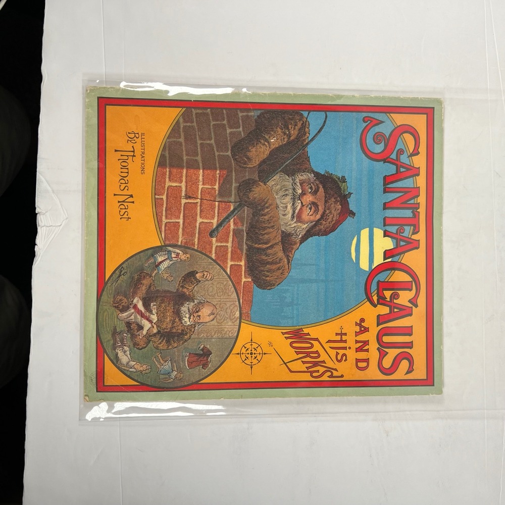 Santa Claus and His Works Thomas Nast Illustrations The Evergreen‎ Press Vintage